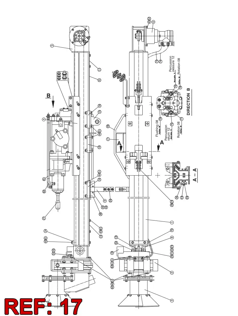 14599818 145 998 18 UPPER RETAINER - Sandvik Technical Drawing