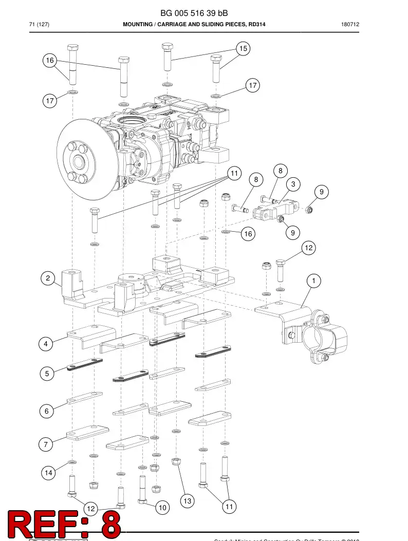 15007308a 150 073 08a Pin - Sandvik Technical Drawing