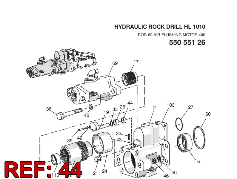 15010108 150 101 08 BUSHING - Sandvik Technical Drawing