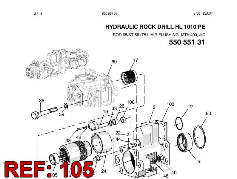 15014968 150 149 68 CHUCK - Sandvik Technical Drawing