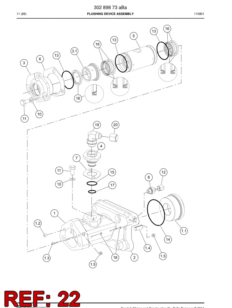 15020828 150 208 28 Guard - Sandvik Technical Drawing