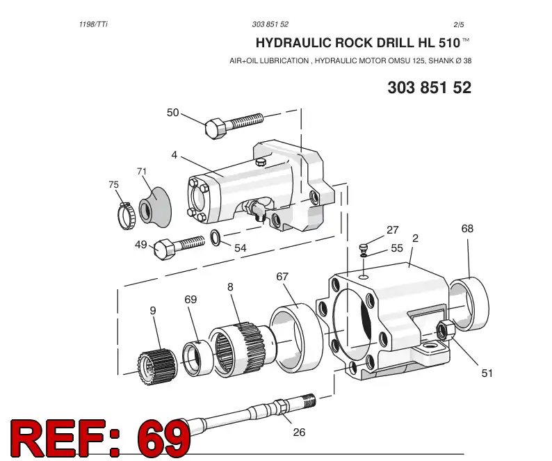 15021428 150 214 28 DRILL SLEEVE - Sandvik Technical Drawing