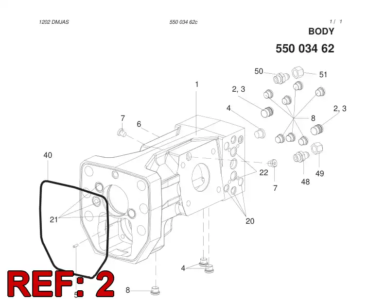 15022158 150 221 58 PLUG SCREW - Sandvik Technical Drawing