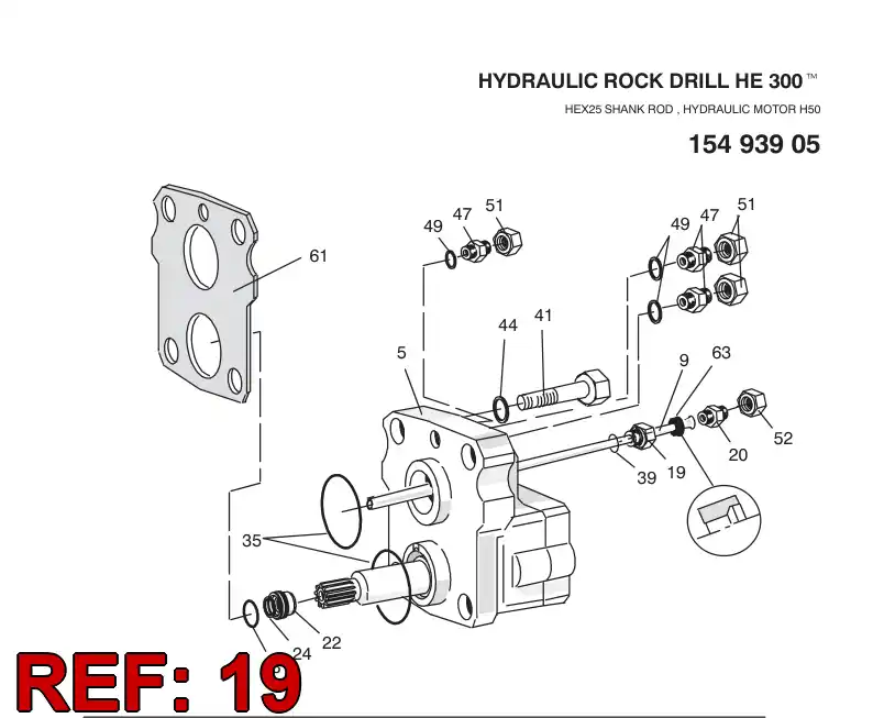 15034488 150 344 88 ADAPTER - Sandvik Technical Drawing