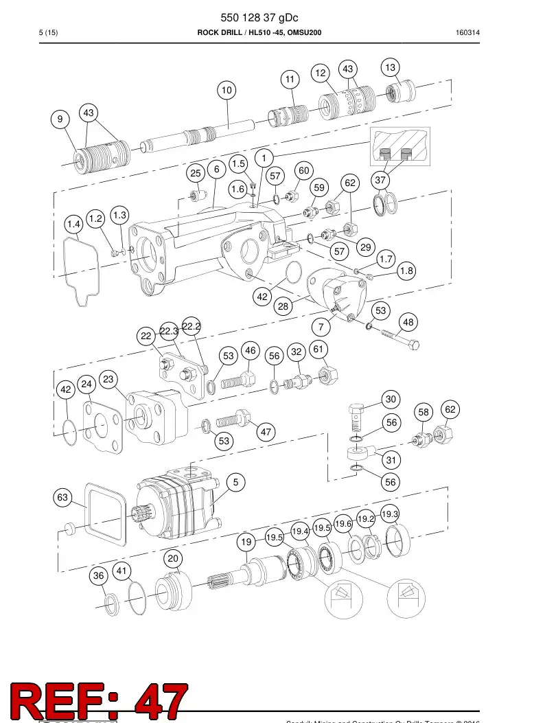 15040628a 150 406 28a Screw - Sandvik Technical Drawing