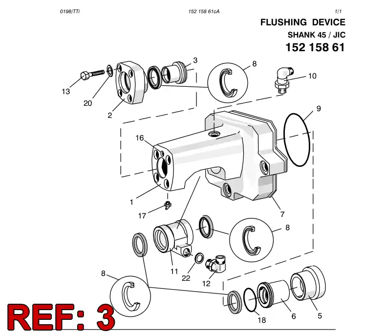15051408 150 514 08 BUSHING - Sandvik Technical Drawing