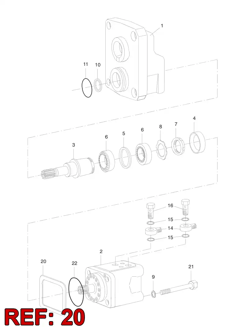15053968 150 539 68 GASKET PLATE - Sandvik Technical Drawing