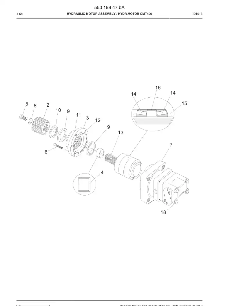 15054438 150 544 38 BUSHING - Sandvik Technical Drawing