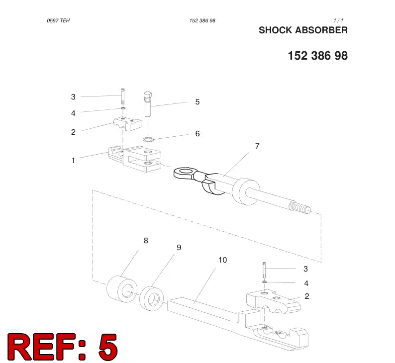 15057188 150 571 88 Clevis pin - Sandvik Technical Drawing