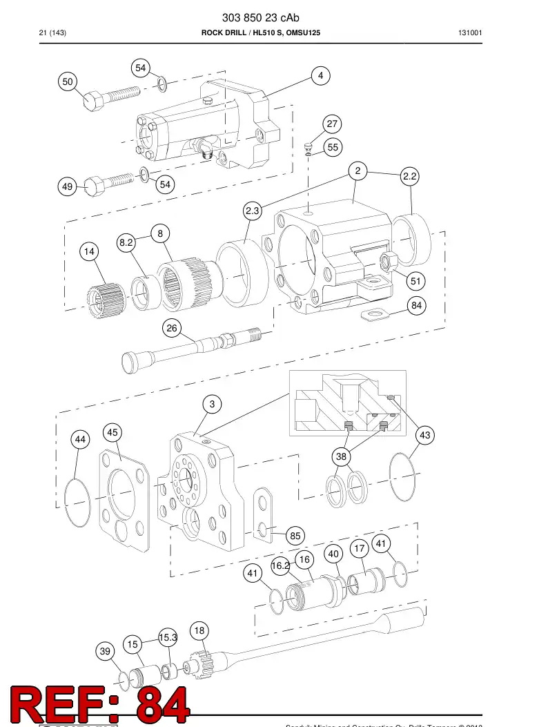 15062608 150 626 08 GASKET - Sandvik Technical Drawing