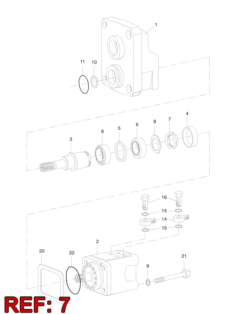 15064468 150 644 68 SHAFT NUT - Sandvik Technical Drawing