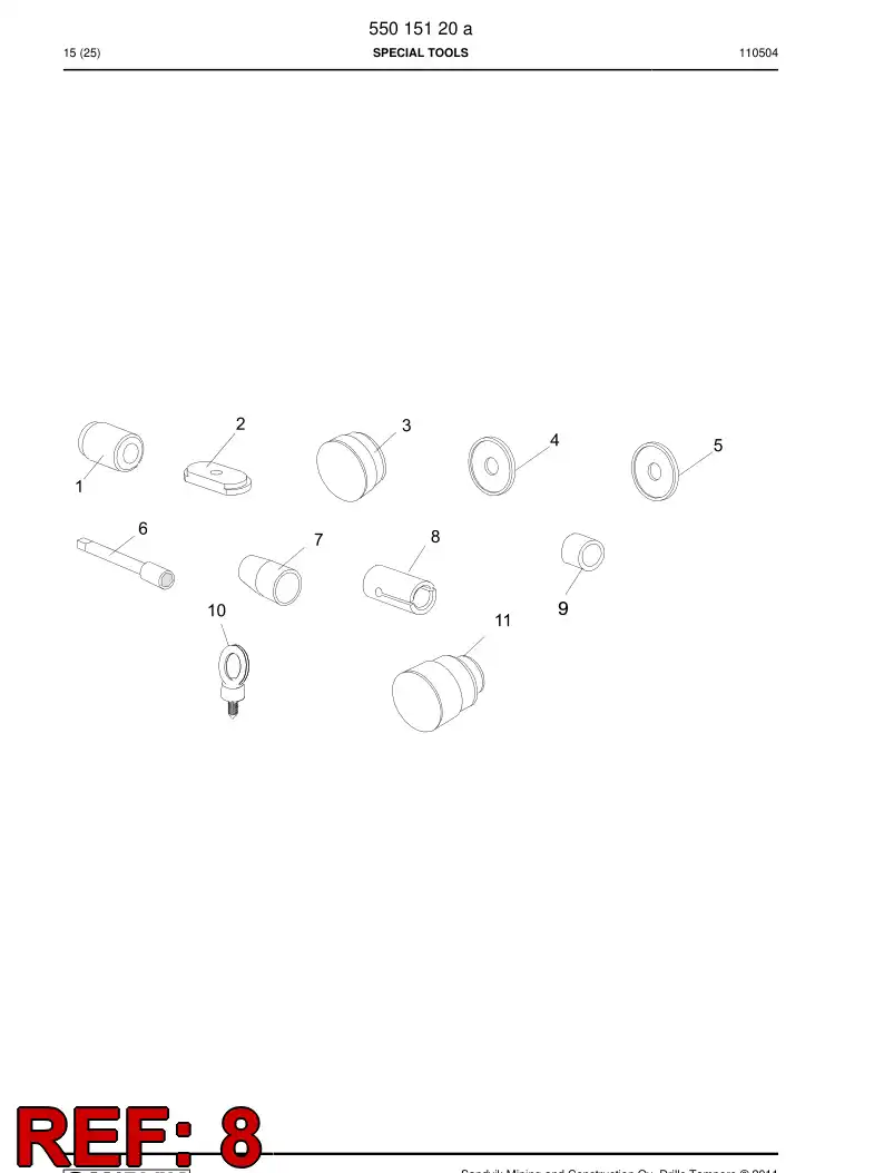 15068098a 150 680 98a Punch - Sandvik Technical Drawing