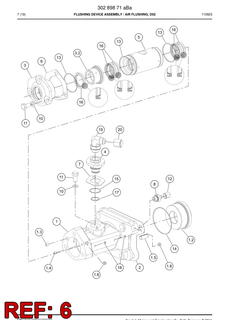 15069408a 150 694 08a Plate, Gasket - Sandvik Technical Drawing