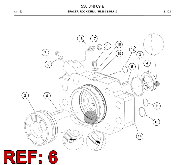 15070738b 150 707 38b PIN, ESPIGA - Sandvik Technical Drawing