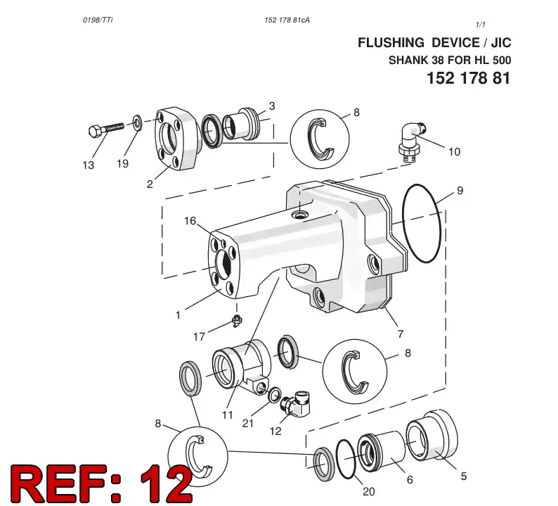 15076948 150 769 48 ADAPTER - Sandvik Technical Drawing