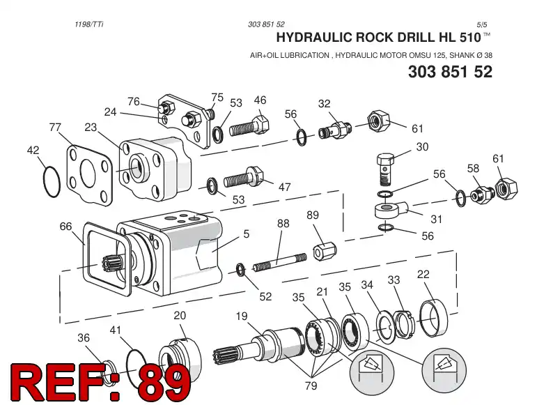 15077268 150 772 68 CAP NUT - Sandvik Technical Drawing