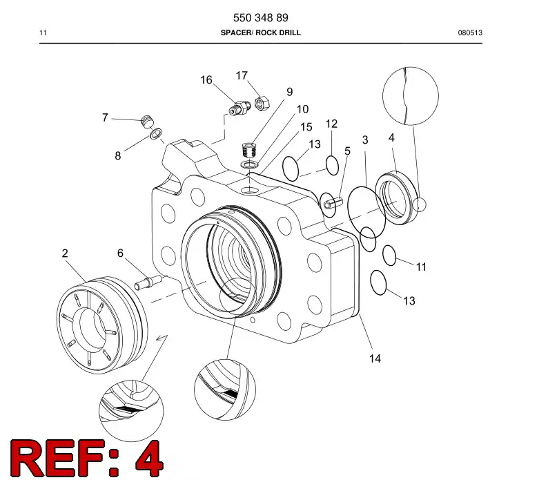 15078018b 150 780 18b PRENSAESTOPAS - Sandvik Technical Drawing