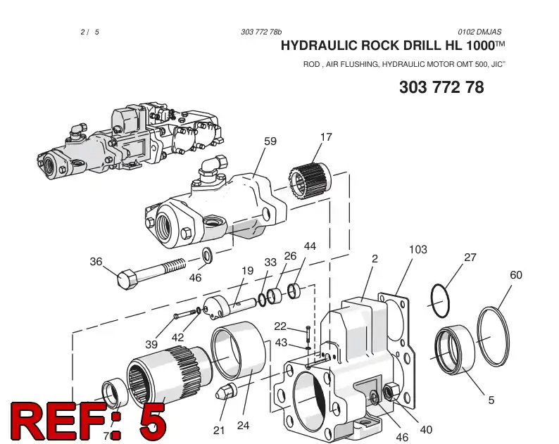 15165918 151 659 18 BEARING - Sandvik Technical Drawing