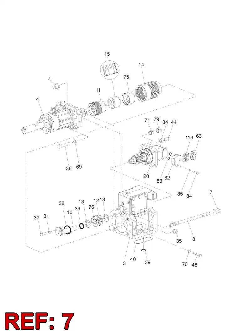 15167938 151 679 38 Cap nut - Sandvik Technical Drawing