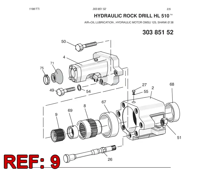 15175668 151 756 68 ACOPLAMENTO - Sandvik Technical Drawing