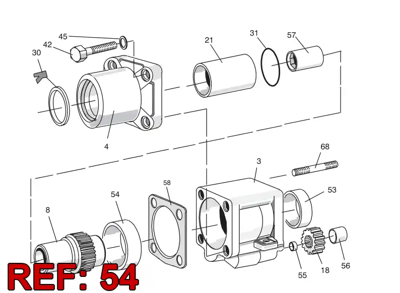15176708 151 767 08 BEARING - Sandvik Technical Drawing