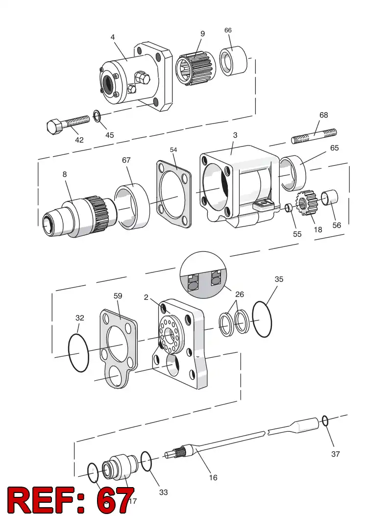 15176798 151 767 98 BEARING - Sandvik Technical Drawing