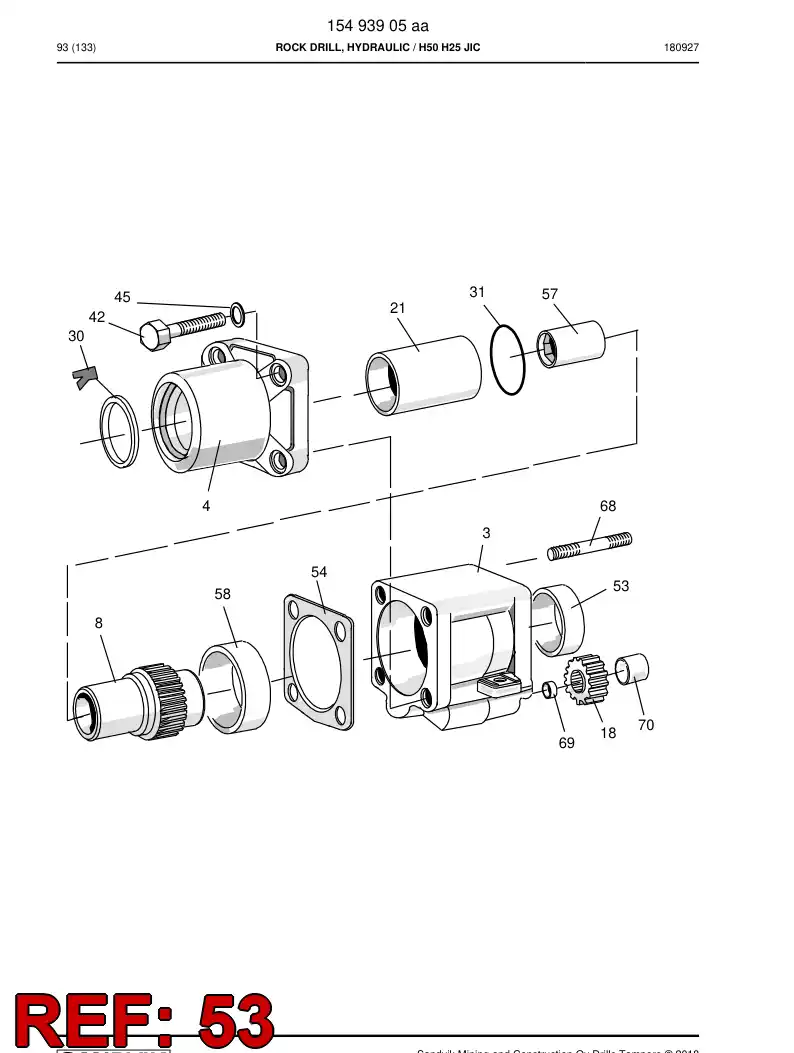 15176958a 151 769 58a Bushing - Sandvik Technical Drawing
