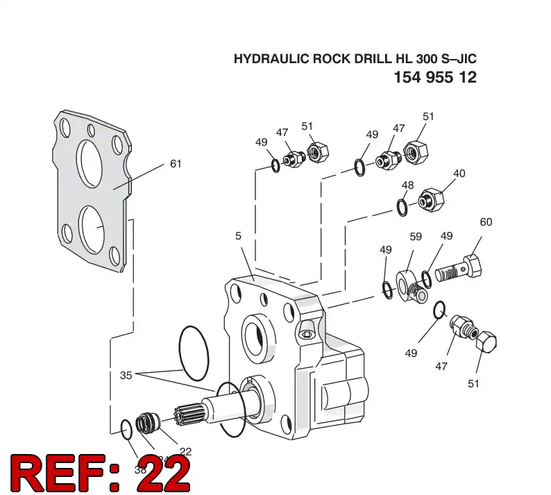 15178718 151 787 18 Housing, Seal - Sandvik Technical Drawing