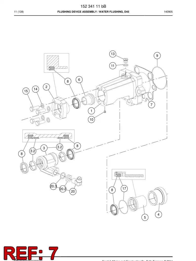 15181808b 151 818 08b Seal - Sandvik Technical Drawing