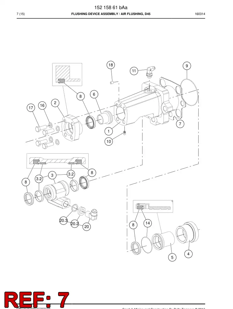 15181808c 151 818 08c SEAL - Sandvik Technical Drawing
