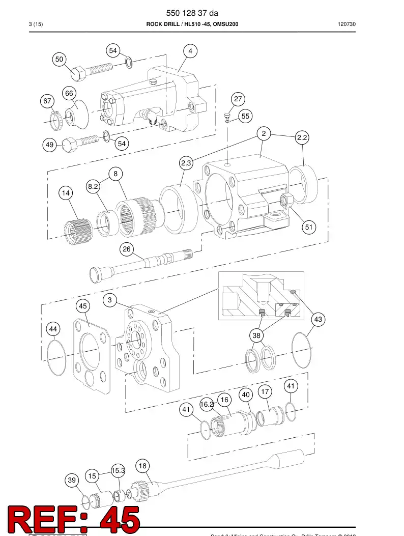 15181938a 151 819 38a Seal - Sandvik Technical Drawing