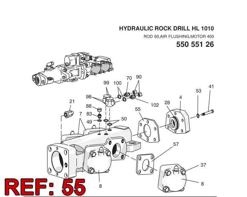 15184838 151 848 38 GASKET - Sandvik Technical Drawing