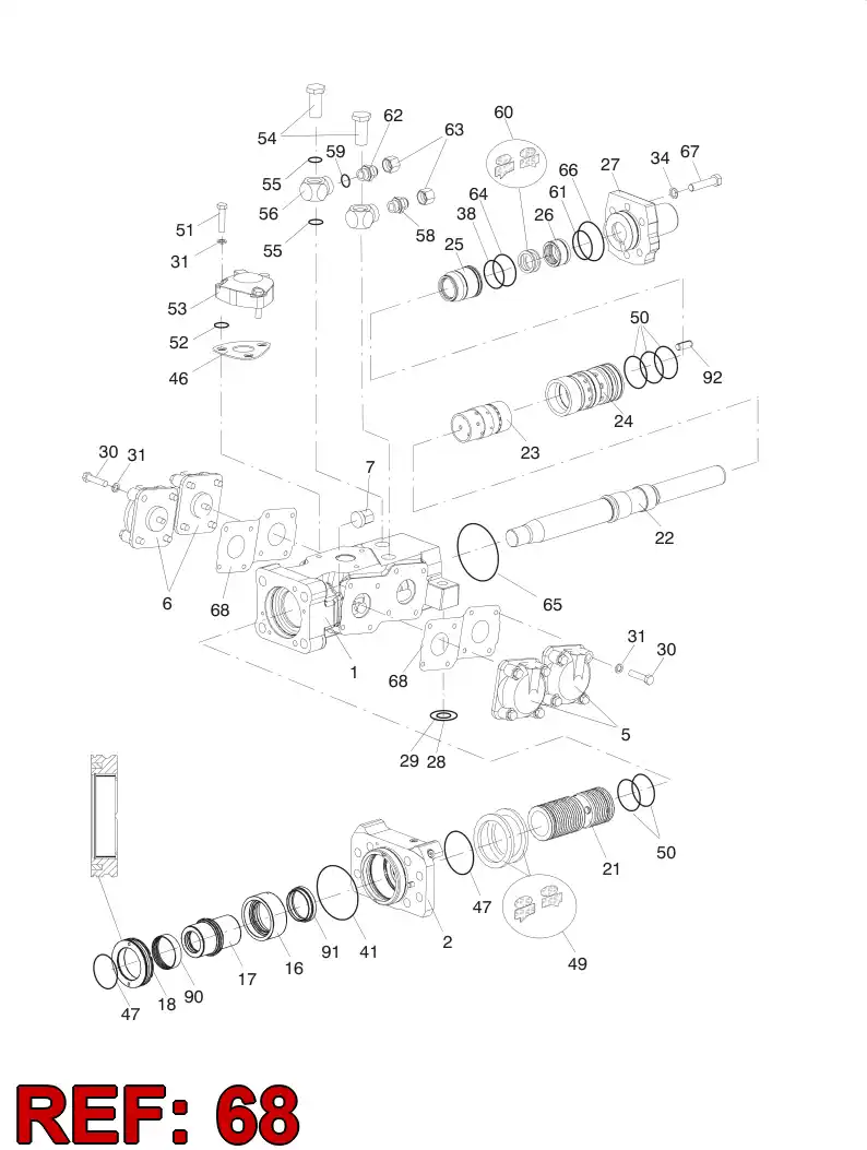 15188338 151 883 38 GASKET - Sandvik Technical Drawing