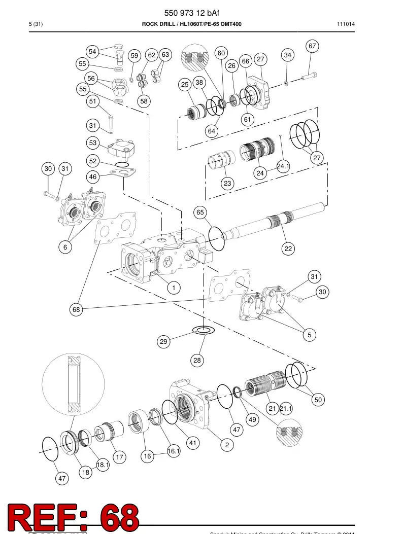 15188338a 151 883 38a Seal - Sandvik Technical Drawing