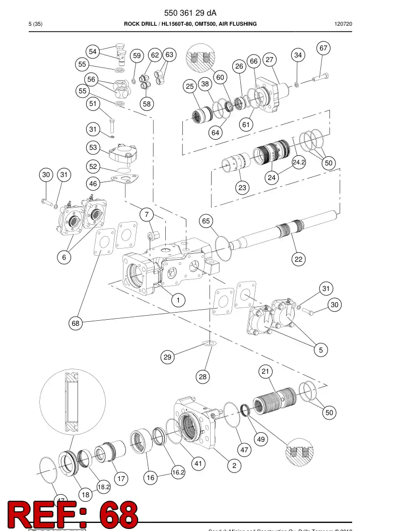 15188338b 151 883 38b Seal - Sandvik Technical Drawing