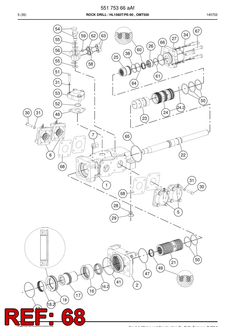 15188338c 151 883 38c Seal - Sandvik Technical Drawing