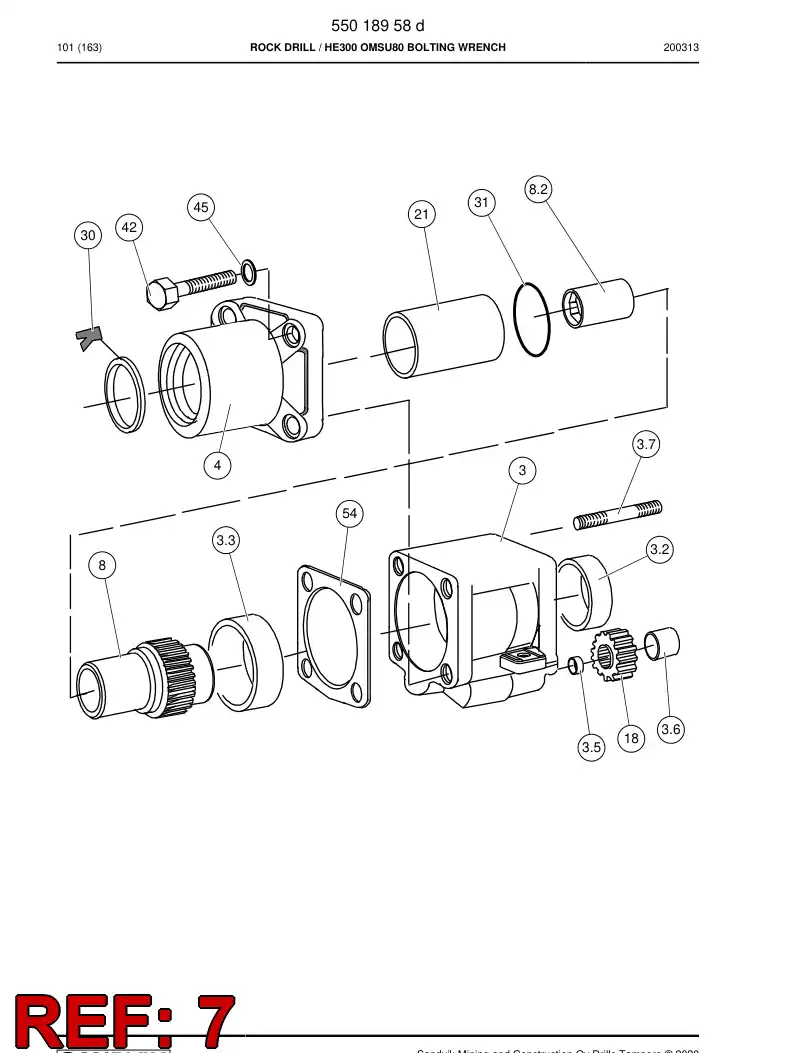 15193608a 151 936 08a Bushing - Sandvik Technical Drawing