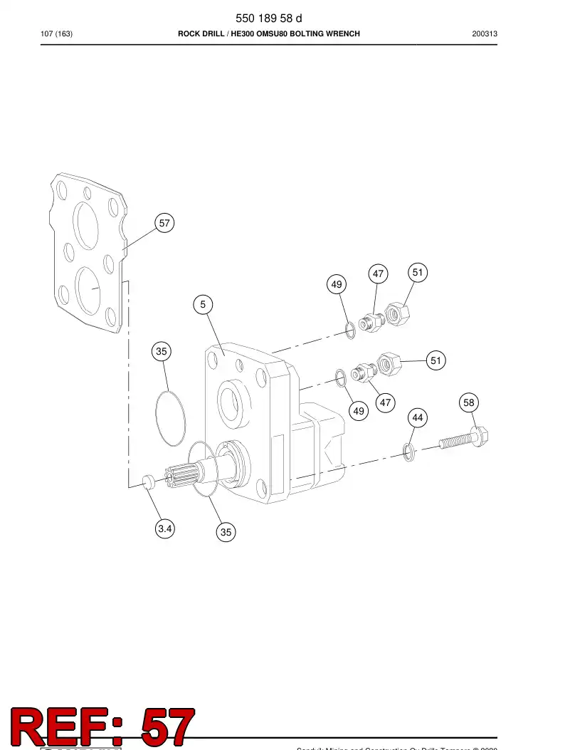 15198648e 151 986 48e Seal - Sandvik Technical Drawing