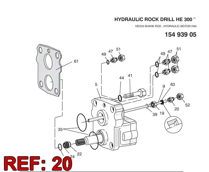15199098 151 990 98 ADAPTER - Sandvik Technical Drawing