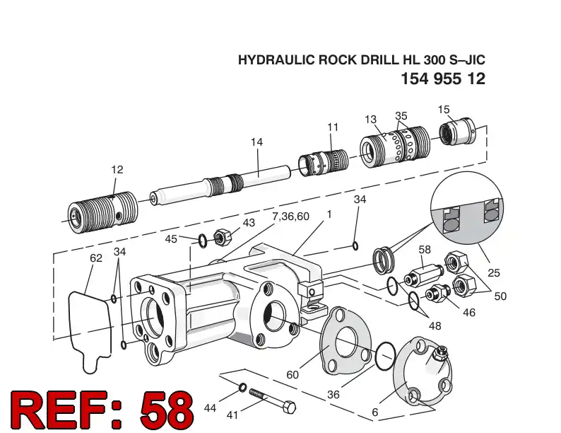 15207318 152 073 18 ADAPTER - Sandvik Technical Drawing