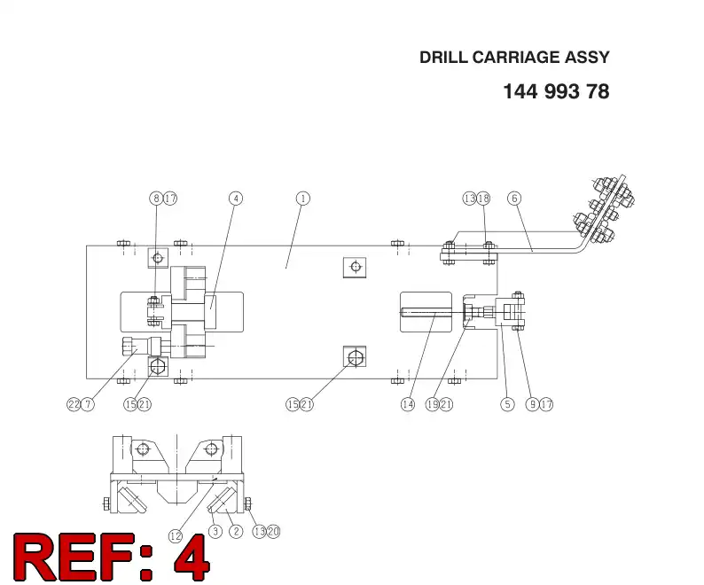 15213158 152 131 58 Towing eye - Sandvik Technical Drawing