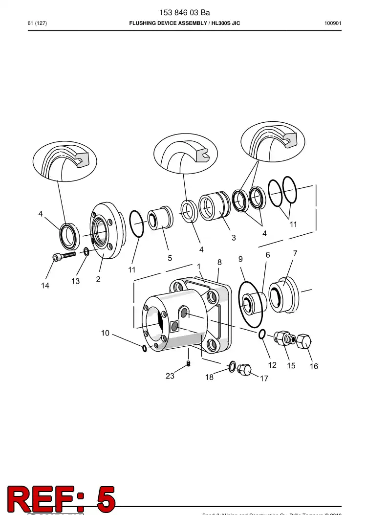 15214038 152 140 38 Bushing - Sandvik Technical Drawing