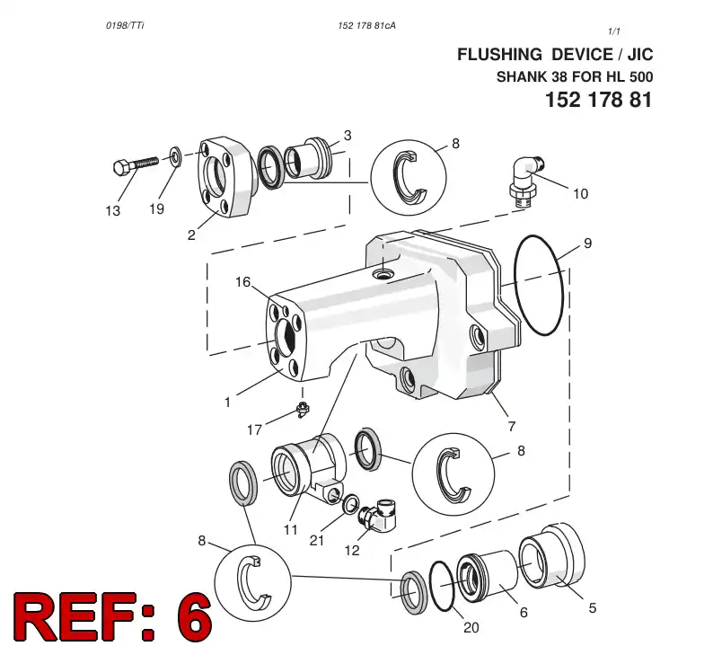 15216908 152 169 08 BUSHING - Sandvik Technical Drawing