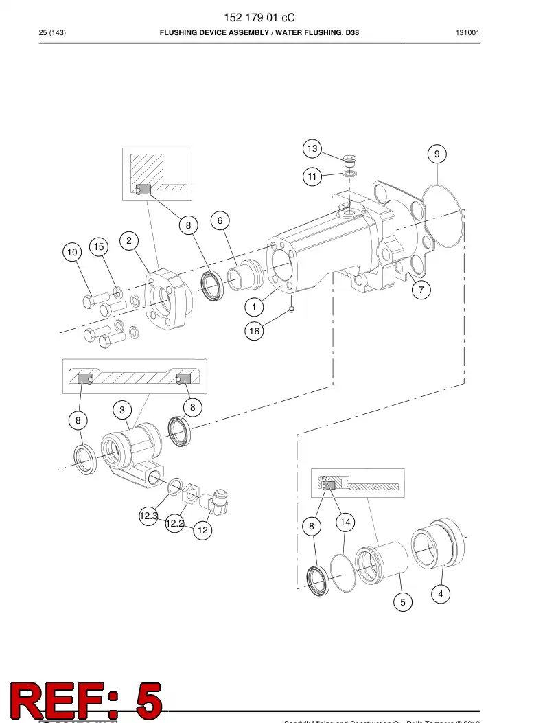 15216908a 152 169 08a Bushing - Sandvik Technical Drawing