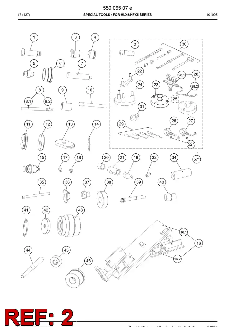 15224888a 152 248 88a Punch - Sandvik Technical Drawing