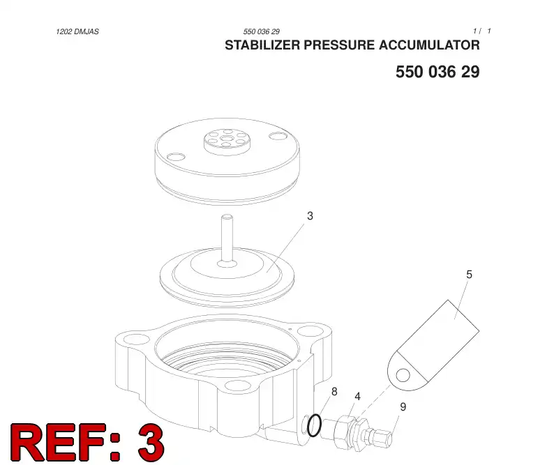 15225488 152 254 88 DIAPHRAGM - Sandvik Technical Drawing