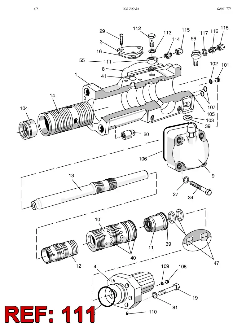 15237308 152 373 08 Adapter, Banjo - Sandvik Technical Drawing