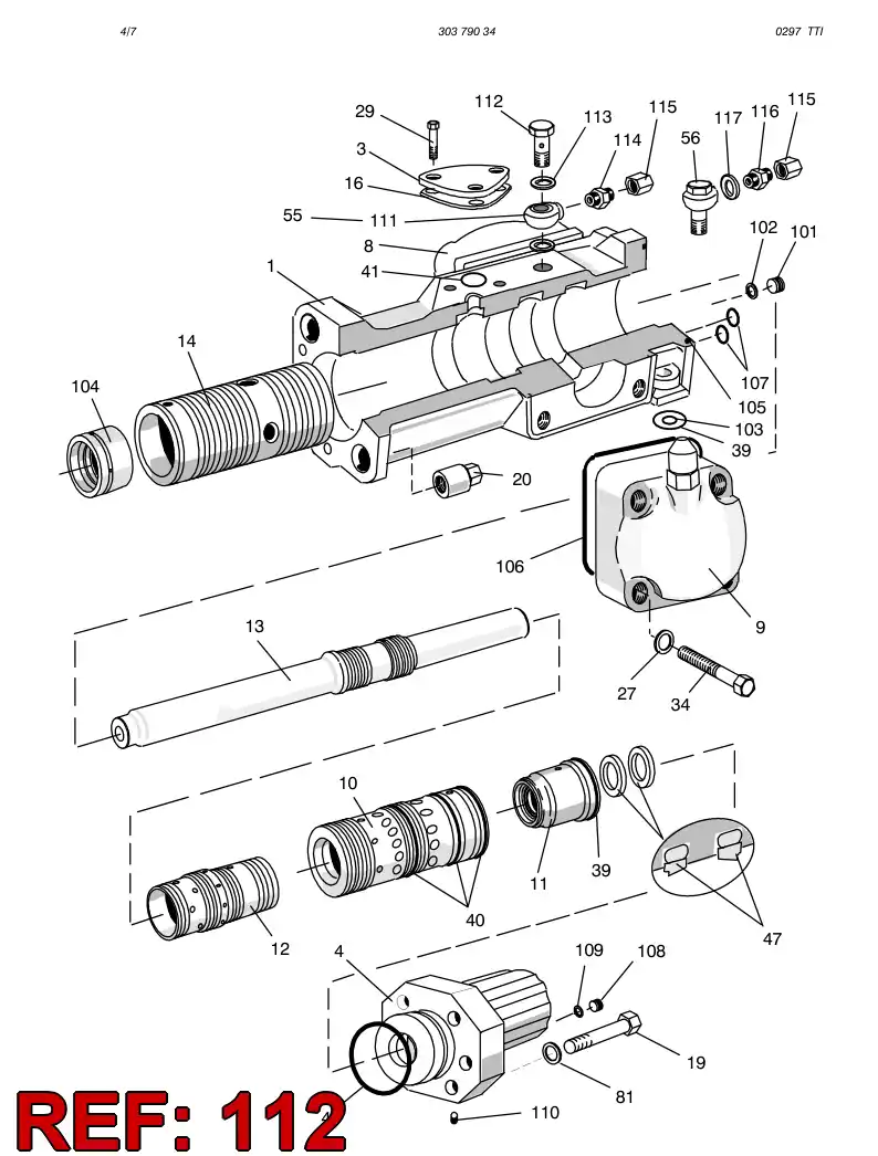 15237428 152 374 28 Bolt, Banjo - Sandvik Technical Drawing