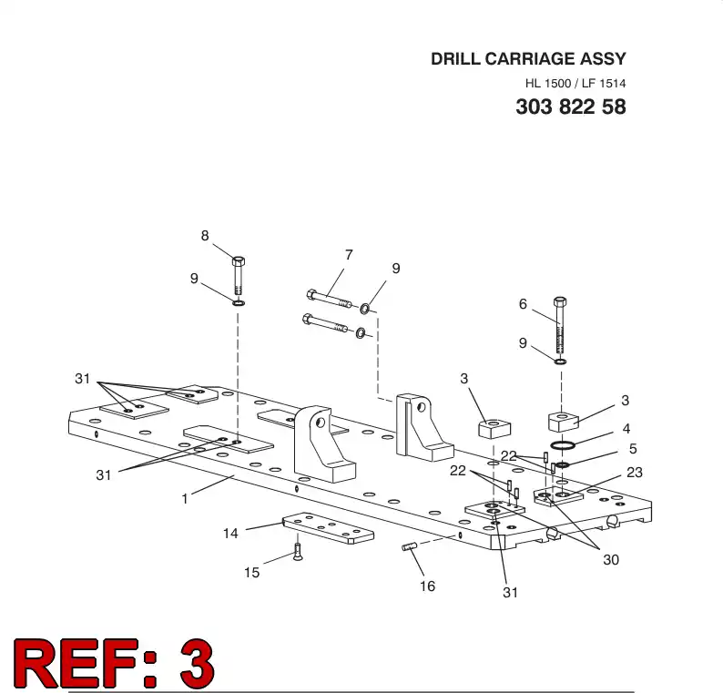 15241248 152 412 48 BRACKET HL1500 - Sandvik Technical Drawing