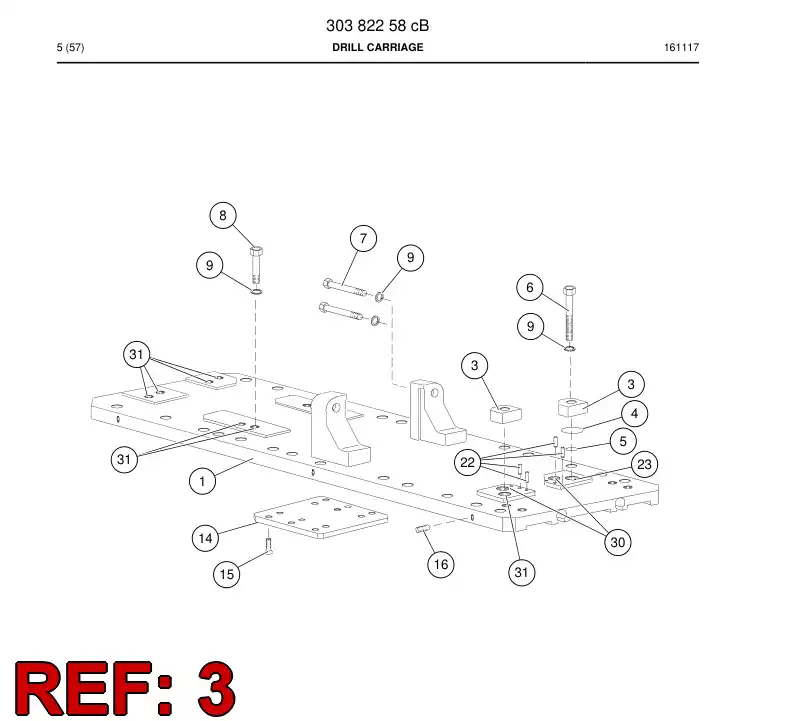 15241248a 152 412 48a SUPORTE, TRASEIRO - Sandvik Technical Drawing
